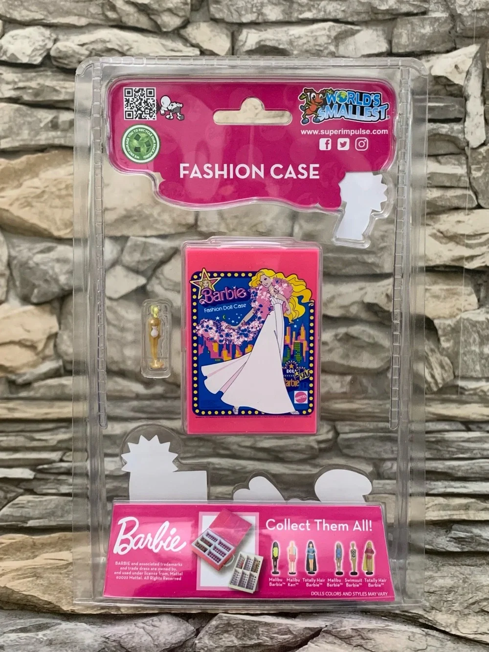 World's Smallest Barbie Fashion Case Miniature Micro Figure 1959 Doll Mattel New